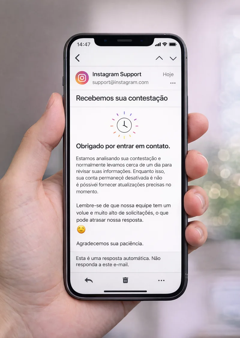 Suporte do Instagram sem resolução